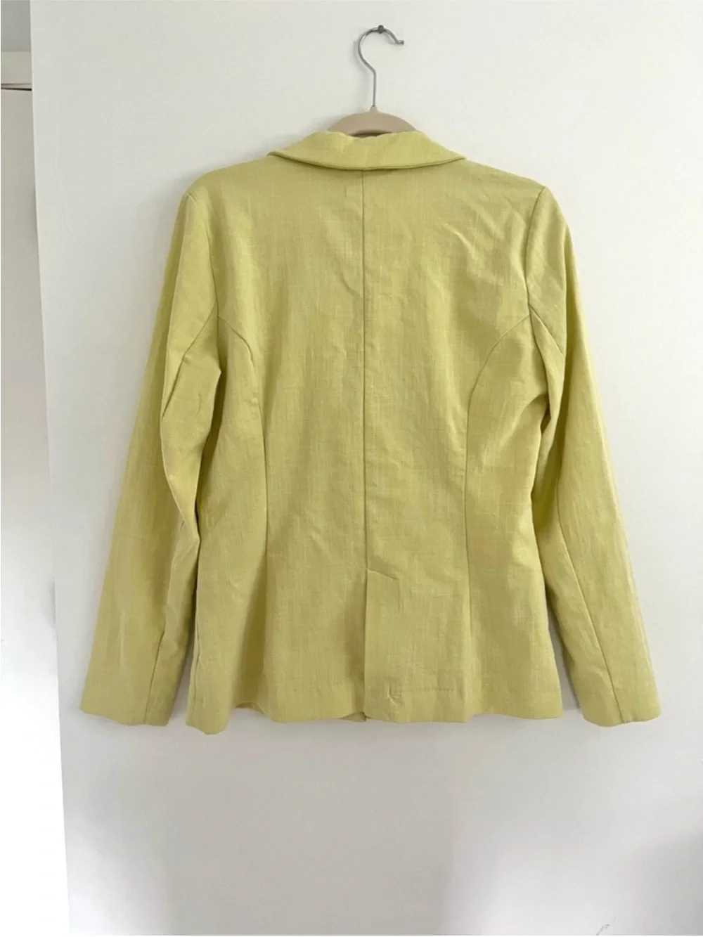 Maurices Chartreuse Linen-Like Spring Summer Women’s Blazer Colorful Career Work